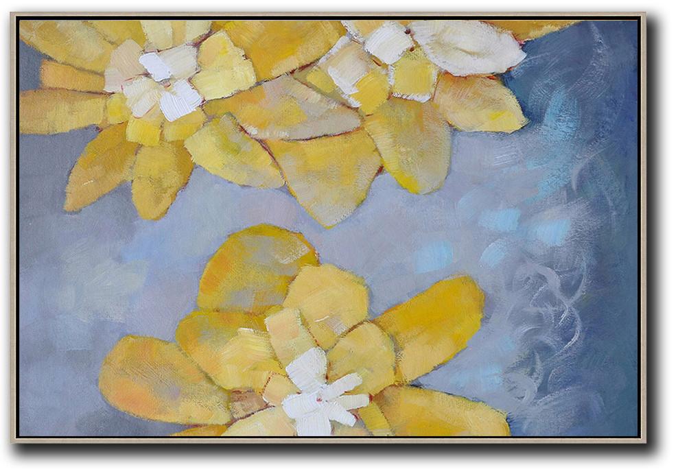 Horizontal Abstract Flower Art #XB42E - Click Image to Close